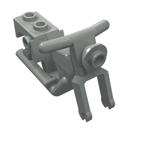 Vehicle Base, Motorcycle Chassis, Frame 3 x 6 x 3 (Light Gray)