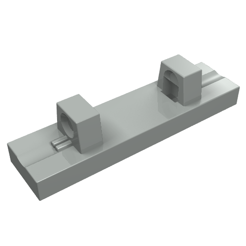 Hinge Tile 1 x 4 Locking Dual 1 Fingers on Top [4 Locking Ridges] (Light Gray)