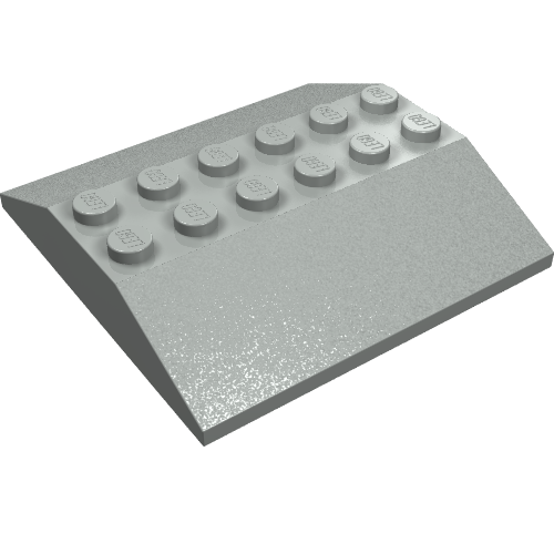 Brick Sloped 33° 6 x 6 Double (Train Roof) (Light Gray)