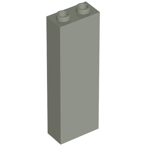 Brick 1 x 2 x 5 without Side Supports (Light Gray)
