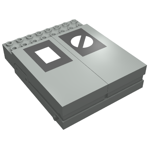 Control Unit, Train 12V, 8 x 10 with Train Point Print (Light Gray)