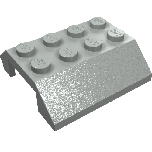 Slope 45° 4 x 4 Double with Hinge (Light Gray)