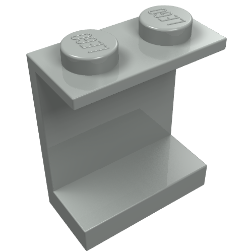 Panel 1 x 2 x 2 [Solid Studs] (Light Gray)