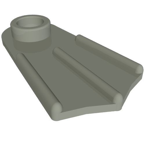 Minifig Footwear Flipper [Thin] (Light Gray)
