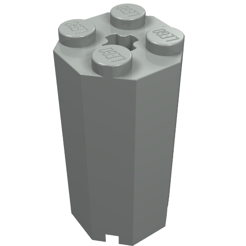 Brick Special Octagonal 2 x 2 x 3 1/3 (Light Gray)