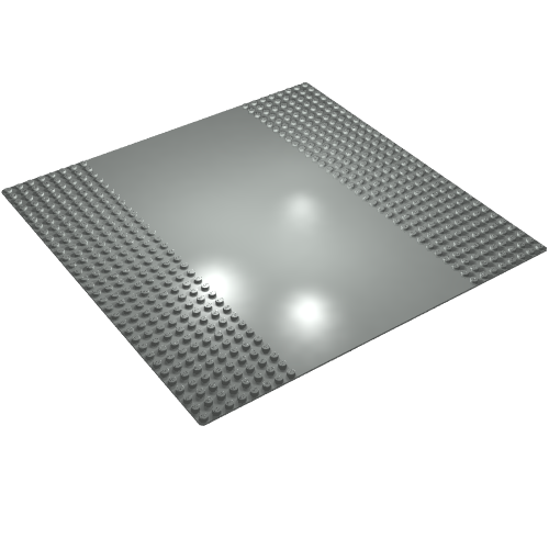 Baseplate 32 x 32 with 8-Stud Straight with Road and Crosswalk Print (Light Gray)