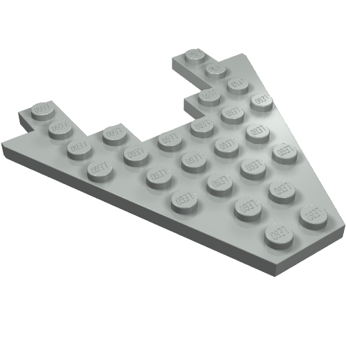 Wedge Plate 8 x 8 with 3 x 4 Cutout (Light Gray)
