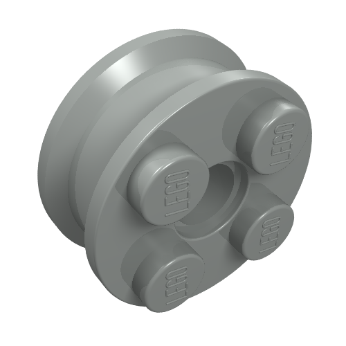Wheel Freestyle with 2 x 2 Studs and Pin Hole (Light Gray)