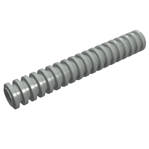 Hose, Ribbed 7mm D. 6L / 4.8cm (Light Gray)