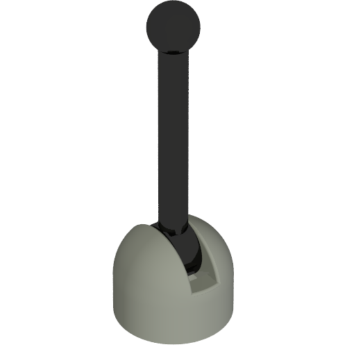 Lever Small Base with Black Lever (Light Gray)