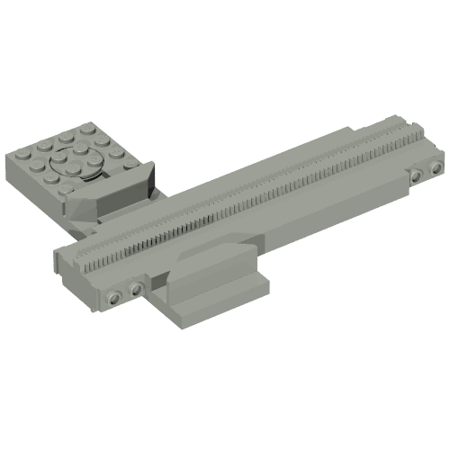 Vehicle Track, Monorail Monoswitch (Light Gray)