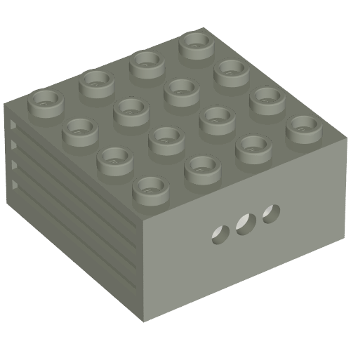 Light Unit, Train 12V 4 x 4 x 1 2/3, Flash (Light Gray)