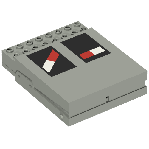 Control Unit, Train 12V, 8 x 10 with Level Crossing Print (Light Gray)