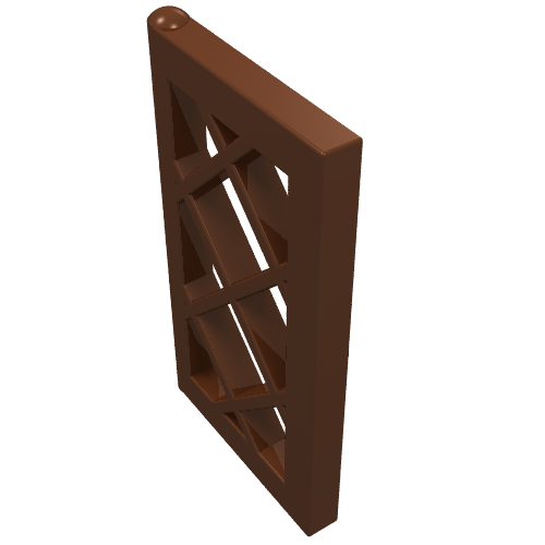 Window 1 x 2 x 3 Pane Latticed (Reddish Brown)