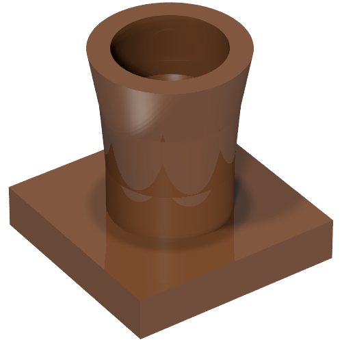Plant, Palm Tree Base (Reddish Brown)