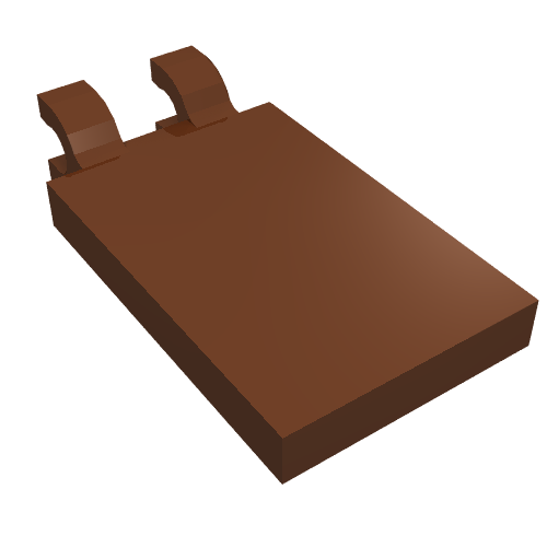 Tile Special 2 x 3 with 2 Clips [Thick U Clips] (Trans-Brown)