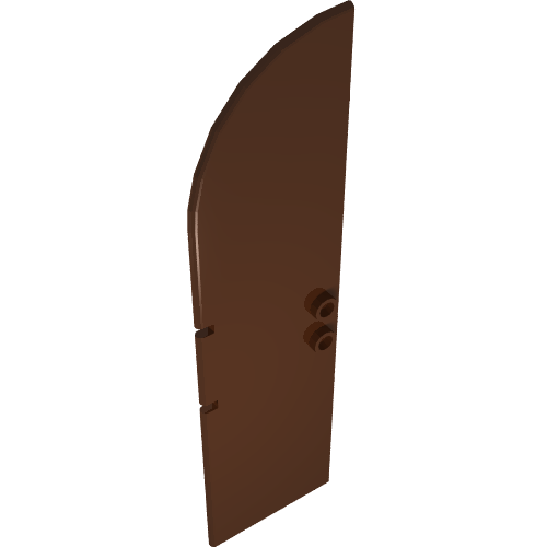 Door 1 x 4 x 11 1/3 Arched Top (Reddish Brown)