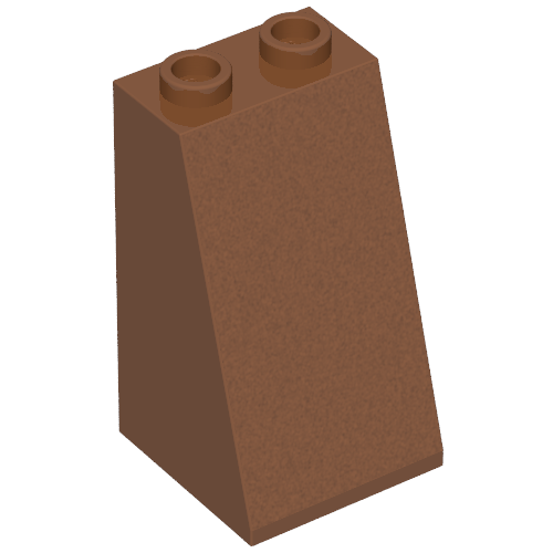 Brick Sloped 75° 2 x 2 x 3 Smooth (Reddish Brown)