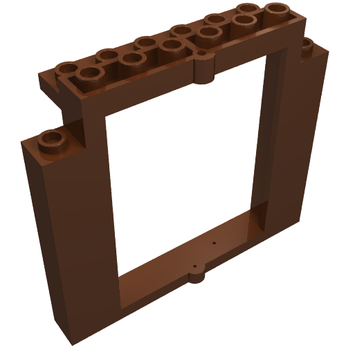 Door Frame 2 x 8 x 6 Swivel without Bottom Notches (Reddish Brown)