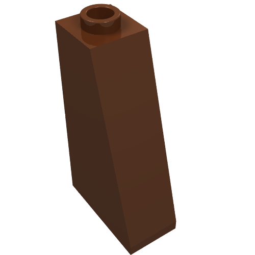 Brick Sloped 75° 2 x 1 x 3 with Open Stud (Reddish Brown)