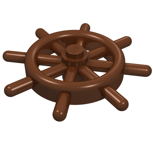 Boat / Ship Wheel / Helm (Reddish Brown)