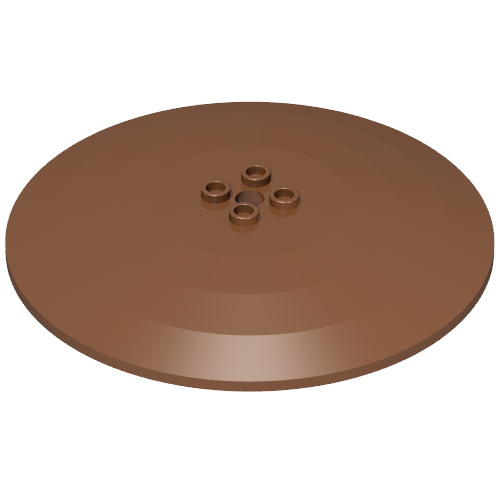 Dish 10 x 10 Inverted (Radar) with Hollow Studs (Reddish Brown)
