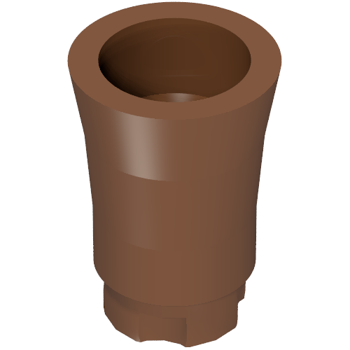 Plant, Palm Tree Trunk - Short Connector, Axle Hole with 2 Inside Prongs (Reddish Brown)