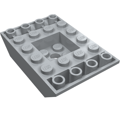 Brick Sloped Inverted 45° 6 x 4 Double with Recessed Center (Light Bluish Gray)