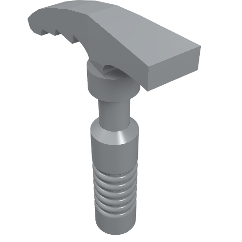 Tool Ice Axe [6-Rib Handle] (Light Bluish Gray)