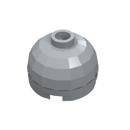 Brick Round 2 x 2 Dome Top, Blocked Open Stud, Bottom Axle Holder (Light Bluish Gray)