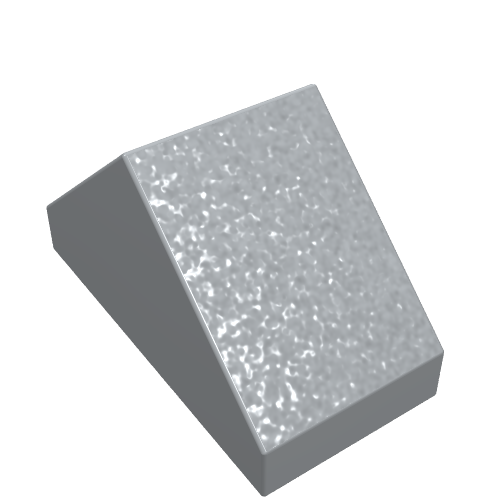 Brick Sloped 45° 2 x 1 Double with Ovoid Bottom Pin (Light Bluish Gray)