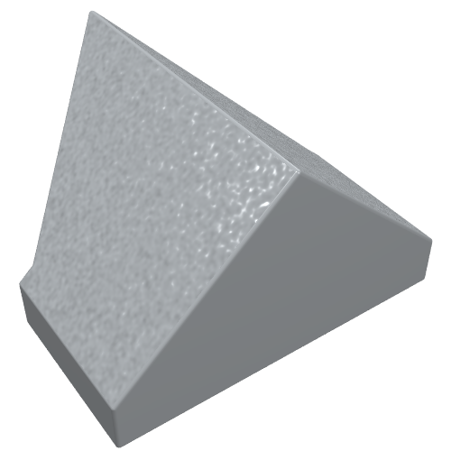 Brick Sloped 45° 2 x 1 Double / Inverted with Hollow Bottom (Light Bluish Gray)