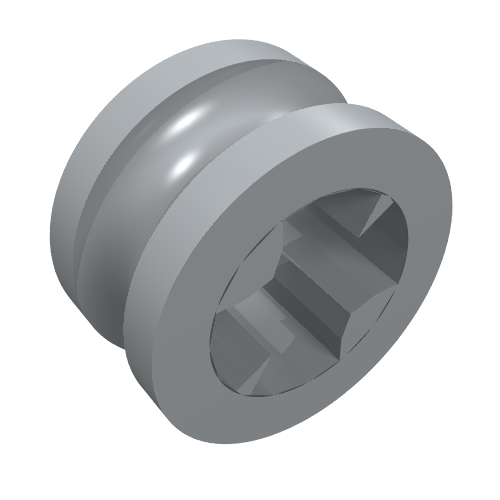 Technic Bush 1/2 Smooth with Axle Hole Reduced (Light Bluish Gray)