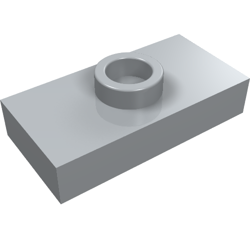 Plate Special 1 x 2 with 1 Stud without Groove (Jumper) (Light Bluish Gray)
