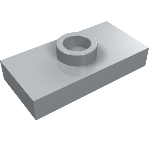 Plate Special 1 x 2 with 1 Stud with Groove (Jumper) (Light Bluish Gray)