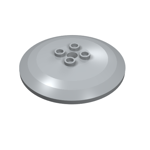 Dish 6 x 6 Inverted (Radar) with Hollow Studs (Light Bluish Gray)