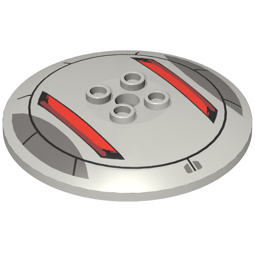 Dish 6 x 6 Inverted (Radar) with Hollow Studs and Sith Infiltrator Print (Light Bluish Gray)