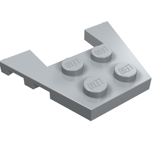 Wedge Plate 3 x 4 with Stud Notches (Light Bluish Gray)