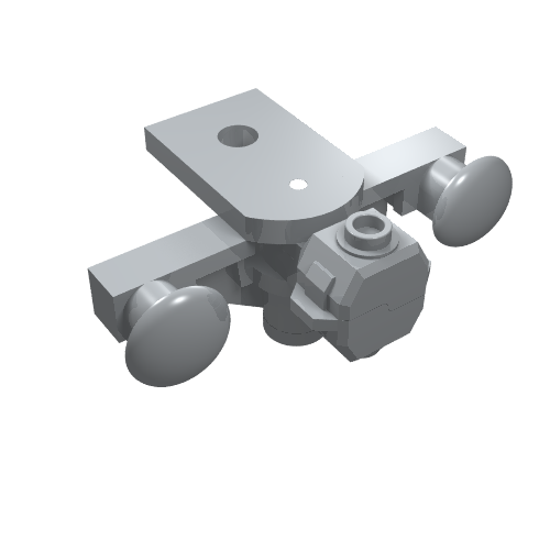 Train Buffer Beam with Sealed Magnets [Type 1] (Light Bluish Gray)
