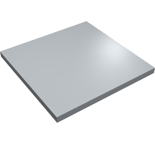 Tile 6 x 6 with Central Bottom Tube (Light Bluish Gray)