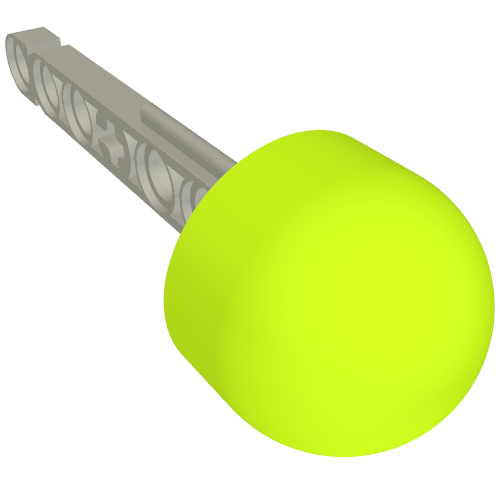 Projectile, Technic Competition Arrow, Beam Shaft with Solid Lime Rubber End (Light Bluish Gray)