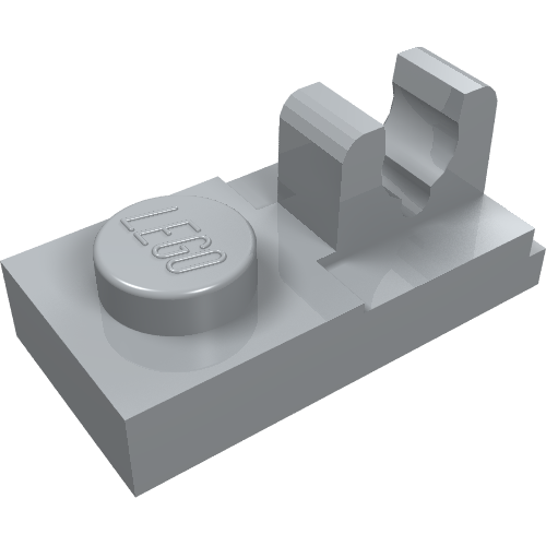 Plate Special 1 x 2, Top Clip [Split] (Light Bluish Gray)
