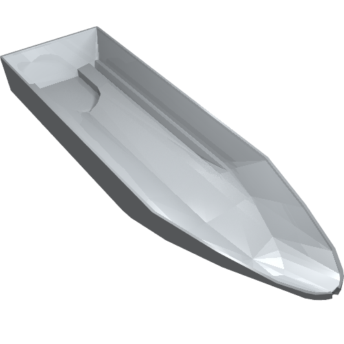 Boat Hull 8 x 28 x 3 (Light Bluish Gray)
