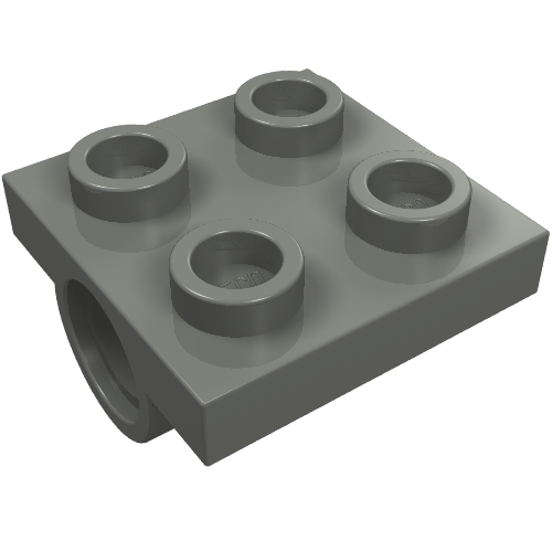 Plate Special 2 x 2 with 2 Pin Holes (Dark Bluish Gray)