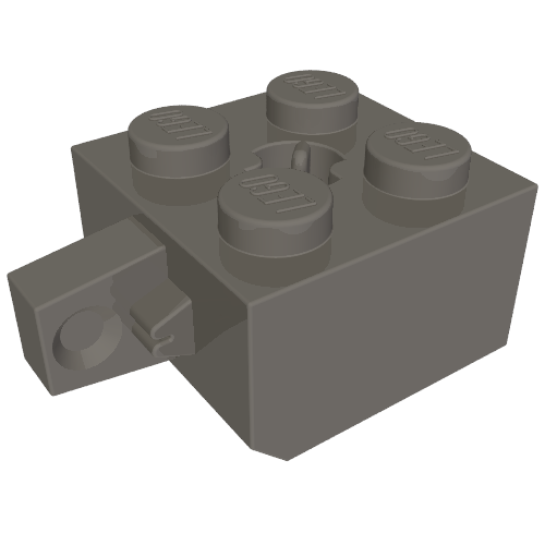 Hinge Brick 2 x 2 Locking with 1 Finger Vertical and Axle Hole [X Opening] (Dark Bluish Gray)