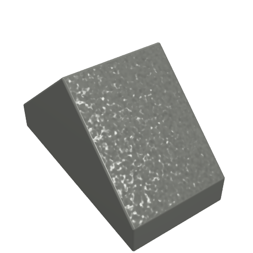 Brick Sloped 45° 2 x 1 Double with Ovoid Bottom Pin (Dark Bluish Gray)
