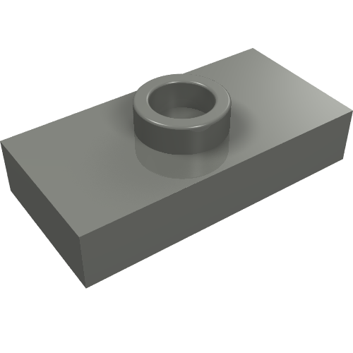 Plate Special 1 x 2 with 1 Stud without Groove (Jumper) (Dark Bluish Gray)