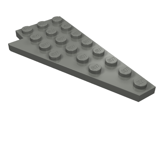 Wedge Plate 8 x 4 Wing Right with Stud Notch (Dark Bluish Gray)