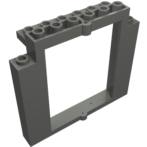 Door Frame 2 x 8 x 6 Swivel without Bottom Notches (Dark Bluish Gray)