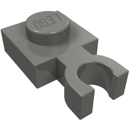 Plate Special 1 x 1 with Clip Vertical [Thin U Clip] (Dark Bluish Gray)